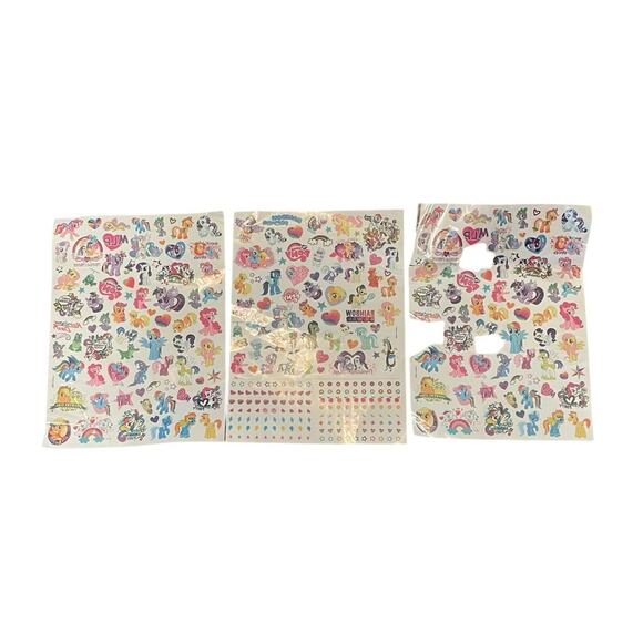 My Little Pony Tattoos Collection Temporary Gitter Hasbro 2014 LOT OF 100 + - Picture 2 of 9